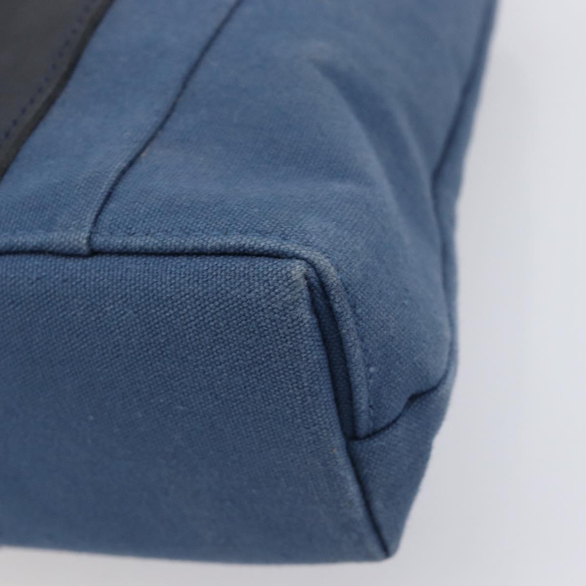 Hermès Blue Striped Canvas Tote