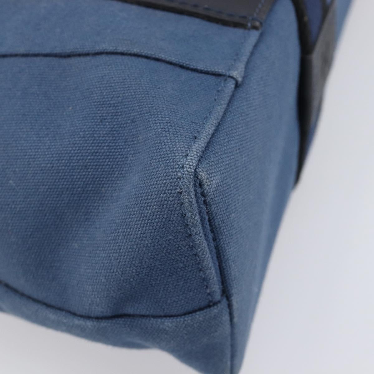 Hermès Blue Striped Canvas Tote