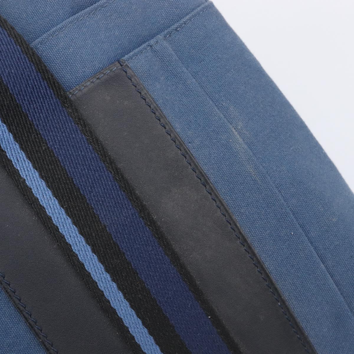Hermès Blue Striped Canvas Tote