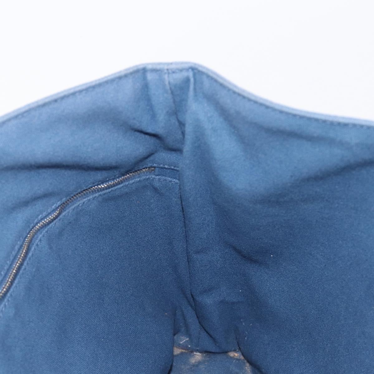 Hermès Blue Striped Canvas Tote