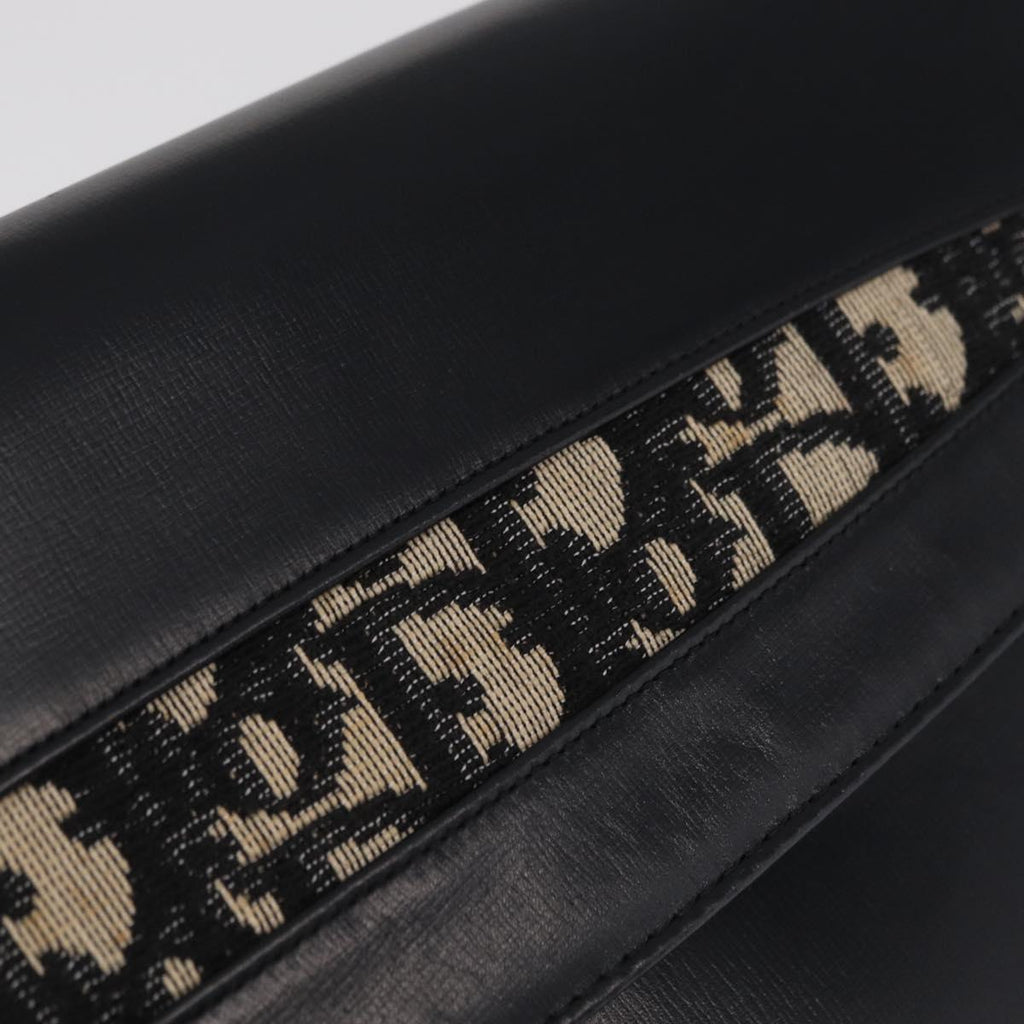 Dior Black Leather Trotter Shoulder Bag
