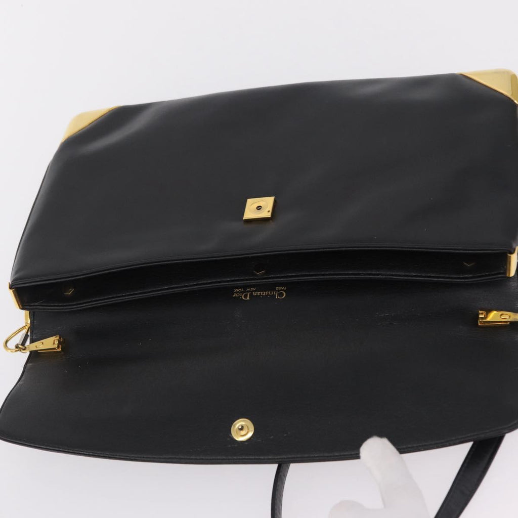 Dior Black Leather Trotter Shoulder Bag
