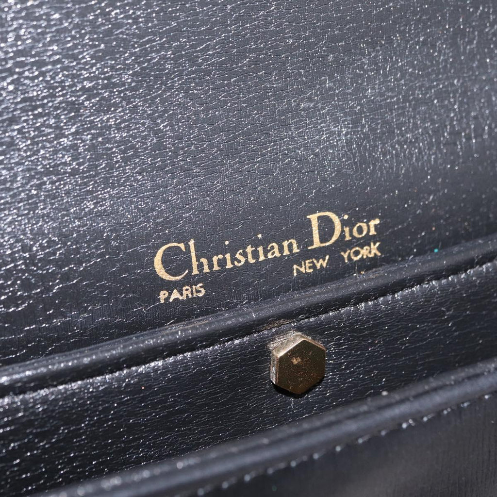 Dior Black Leather Trotter Shoulder Bag