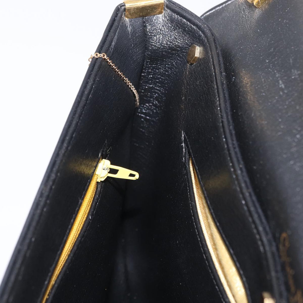 Dior Black Leather Trotter Shoulder Bag