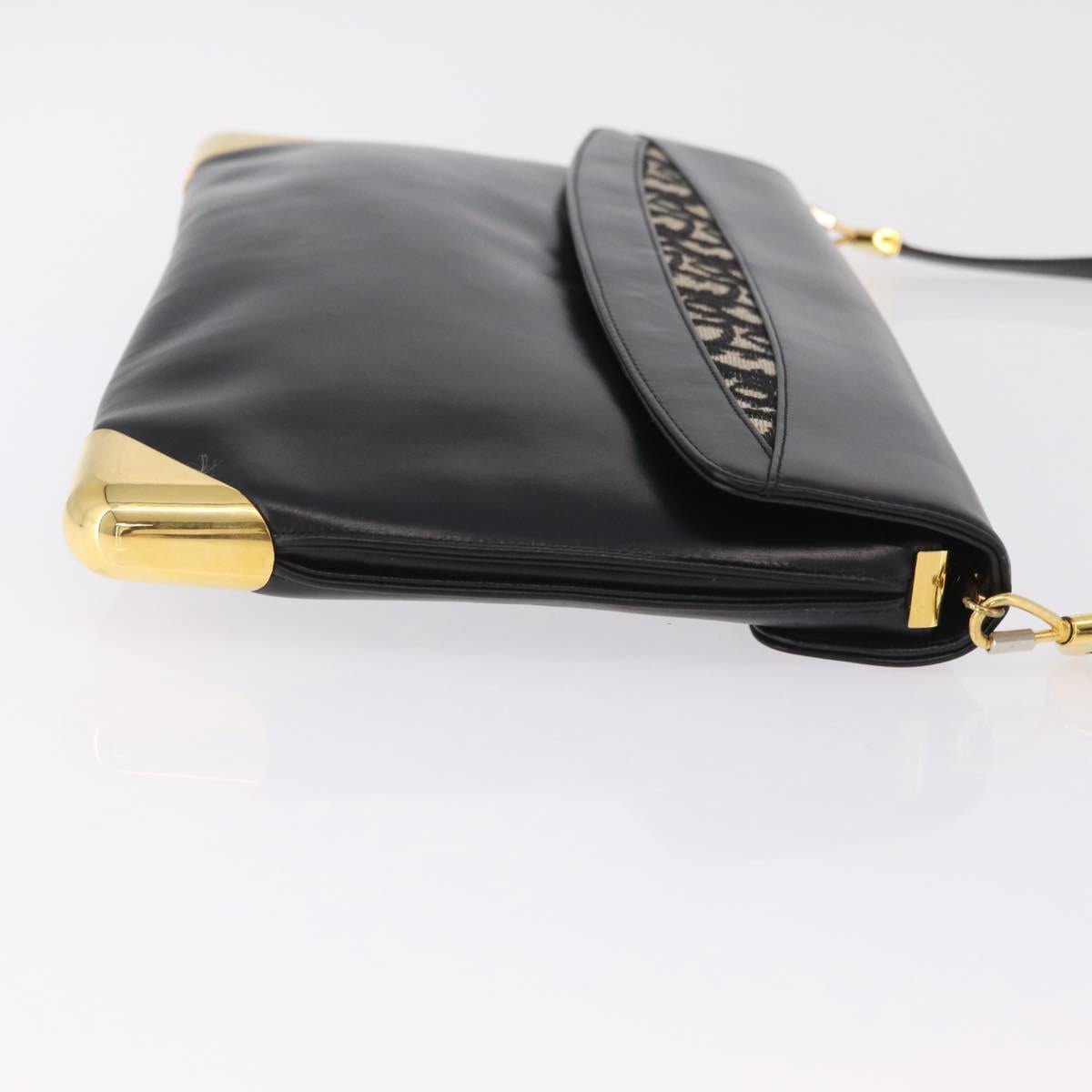 Dior Black Leather Trotter Shoulder Bag