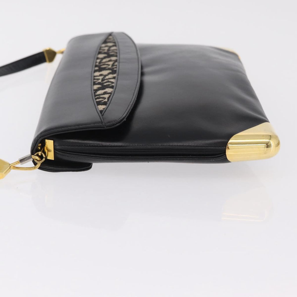 Dior Black Leather Trotter Shoulder Bag
