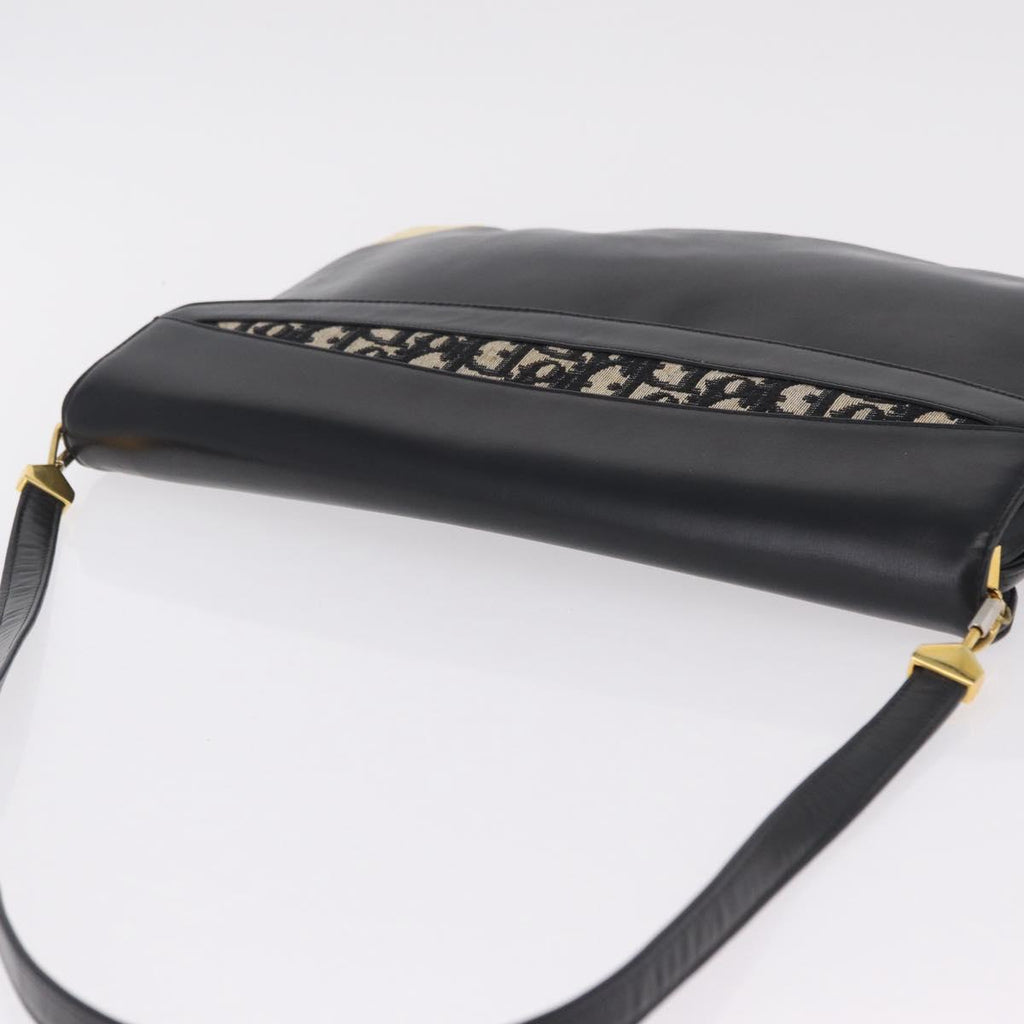 Dior Black Leather Trotter Shoulder Bag