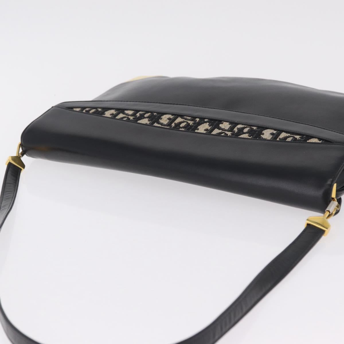 Dior Black Leather Trotter Shoulder Bag