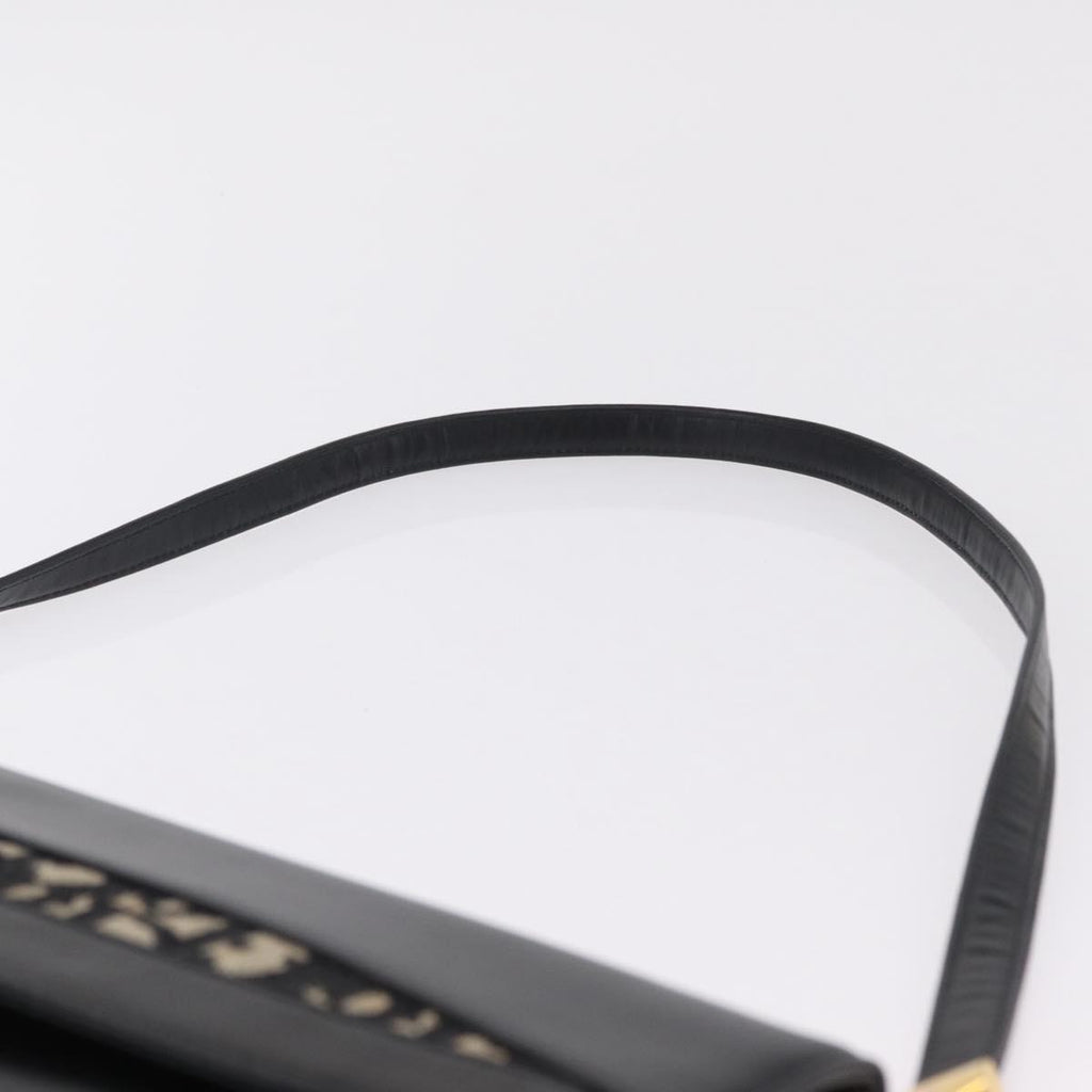 Dior Black Leather Trotter Shoulder Bag