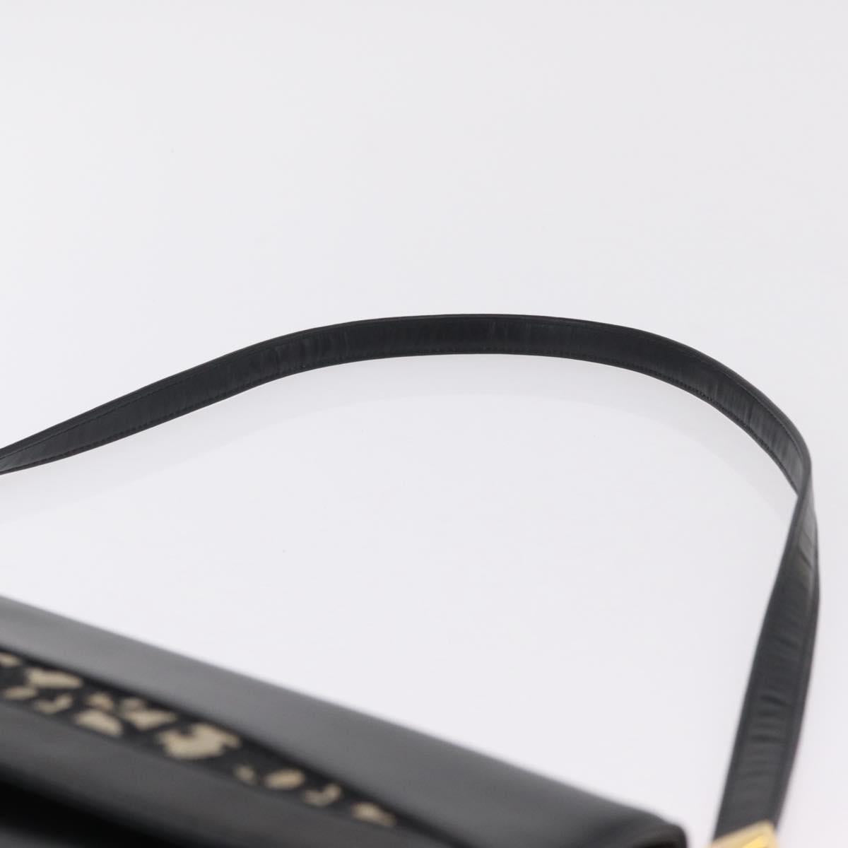 Dior Black Leather Trotter Shoulder Bag