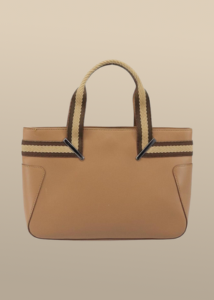 Gucci Tan Striped Leather Handbag