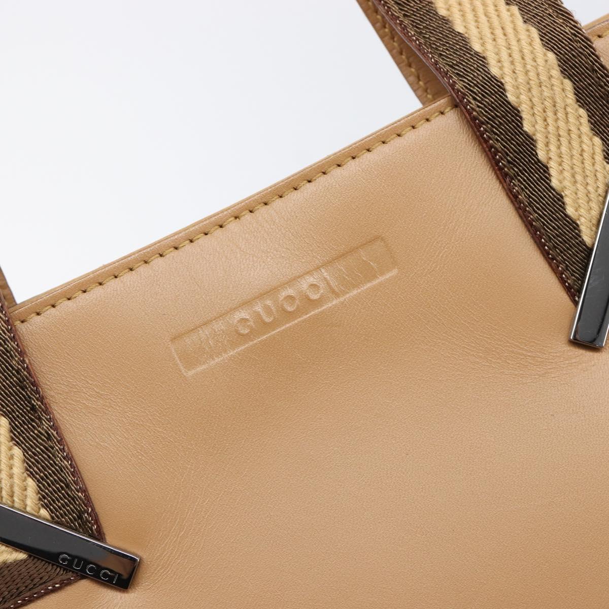 Gucci Tan Striped Leather Handbag