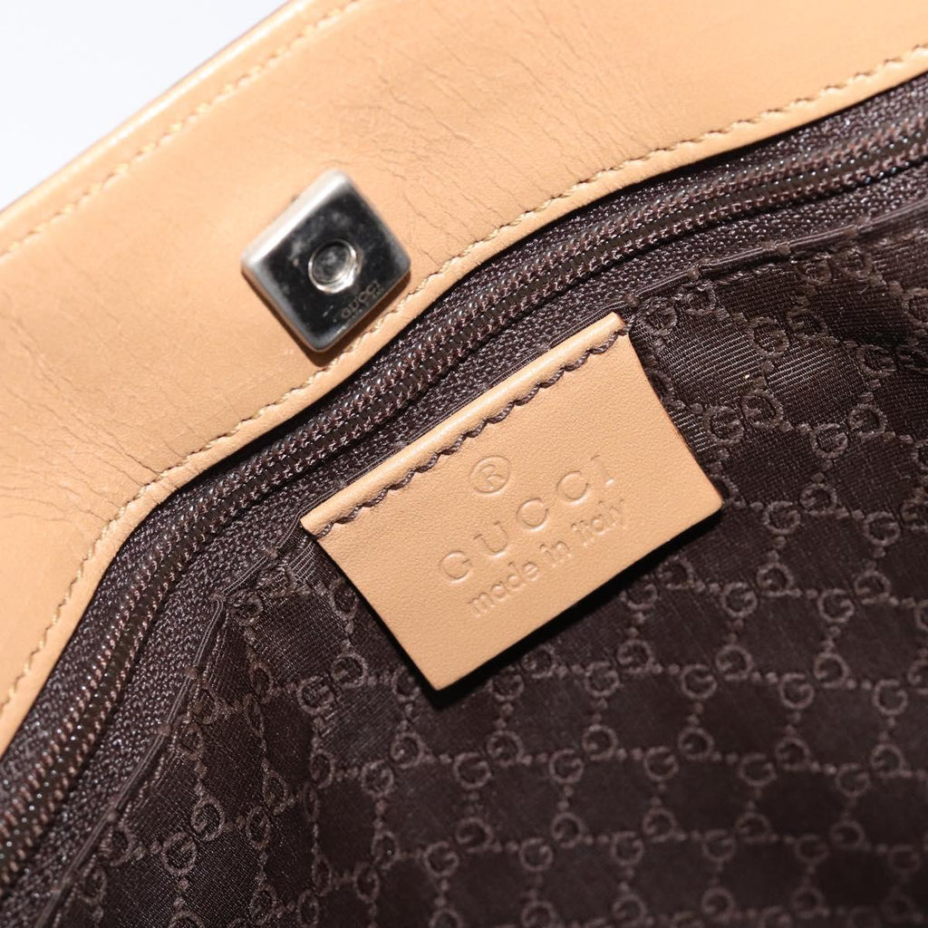 Gucci Tan Striped Leather Handbag