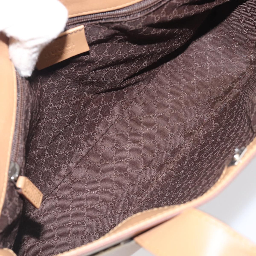 Gucci Tan Striped Leather Handbag