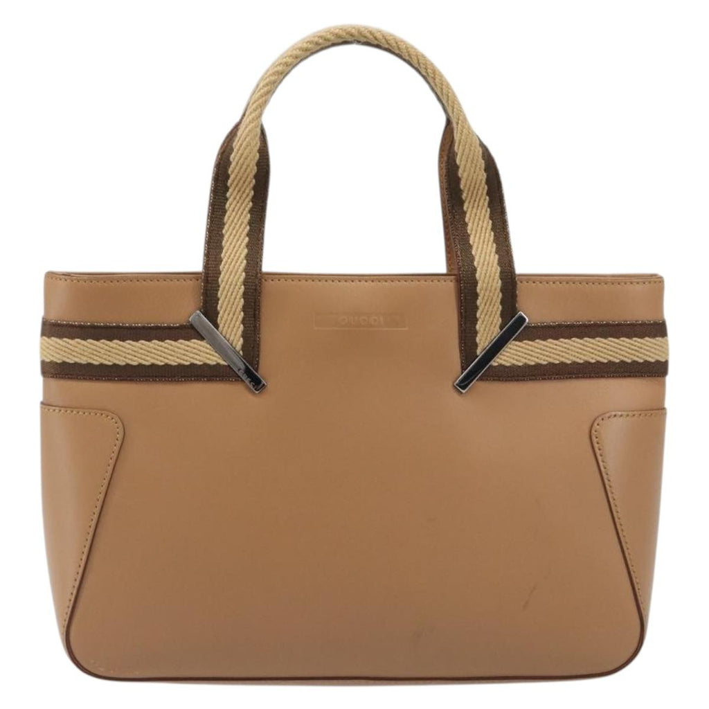 Gucci Tan Striped Leather Handbag