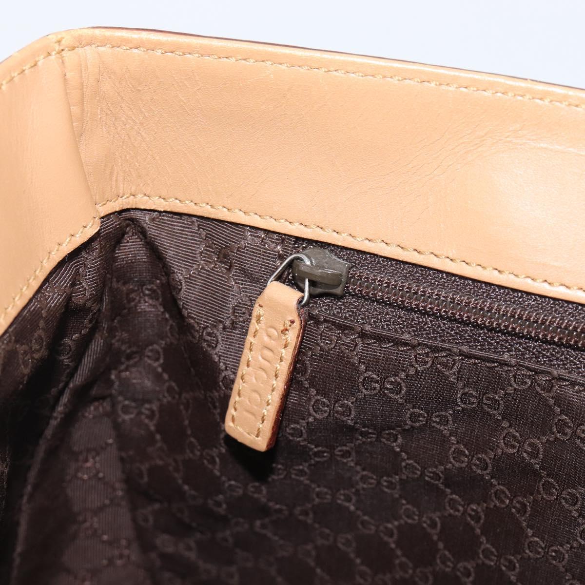 Gucci Tan Striped Leather Handbag