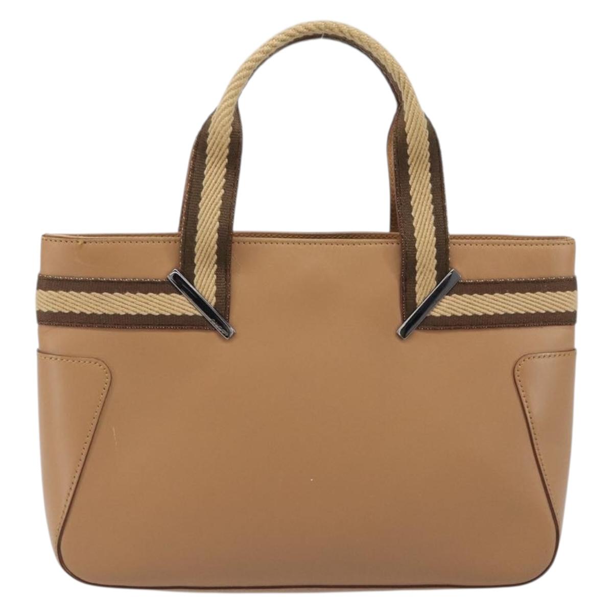 Gucci Tan Striped Leather Handbag