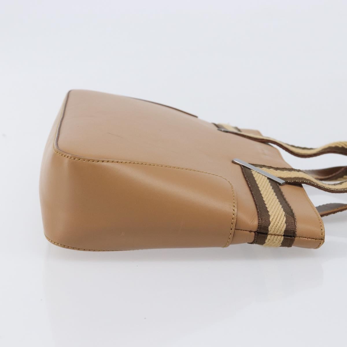 Gucci Tan Striped Leather Handbag