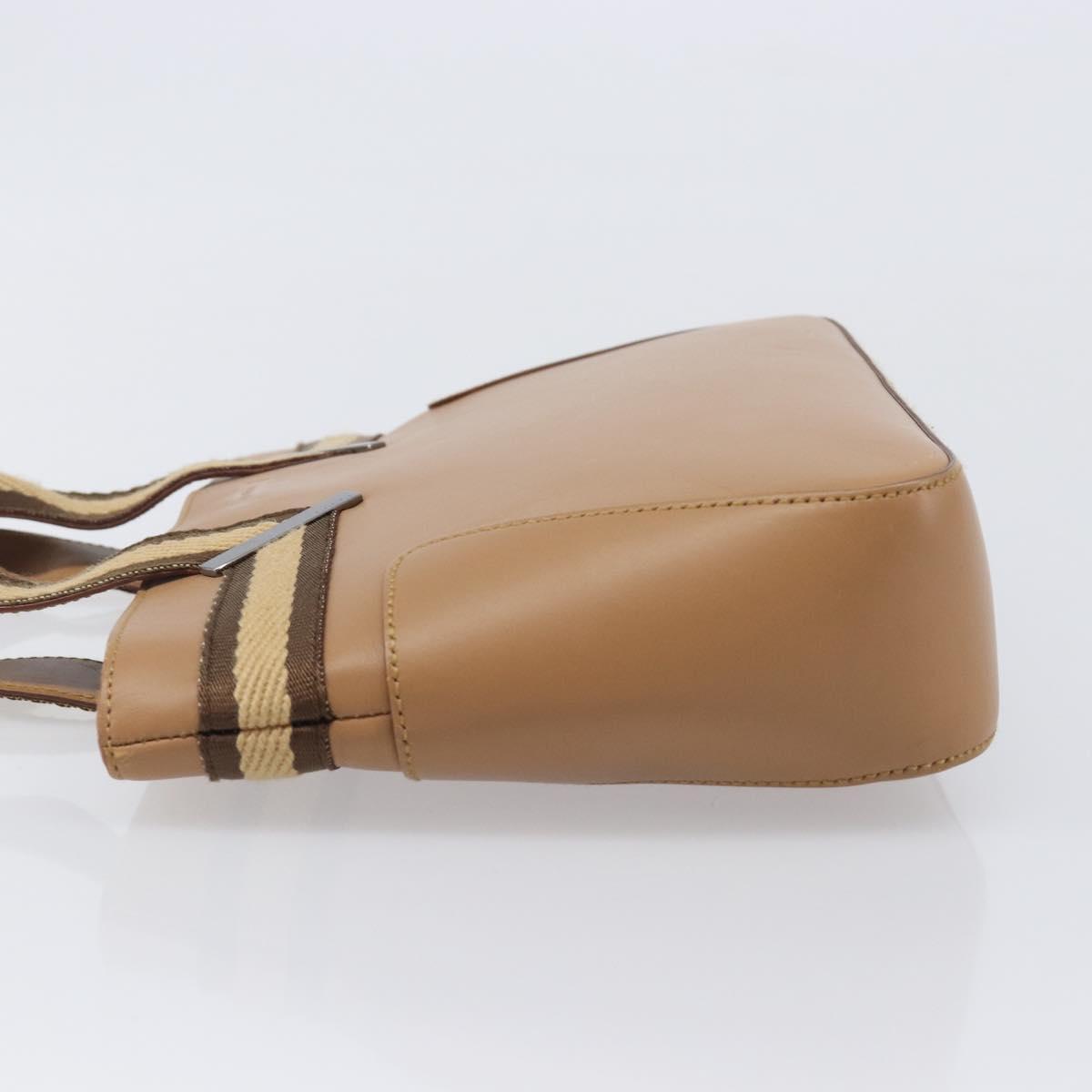 Gucci Tan Striped Leather Handbag