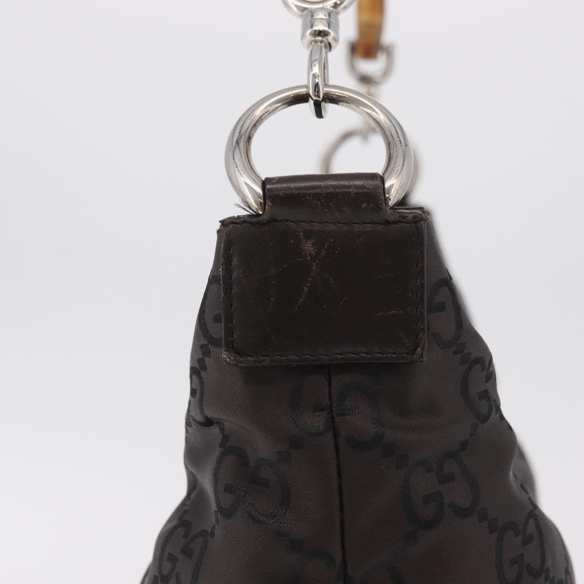 Gucci Monogram and Bamboo Handbag