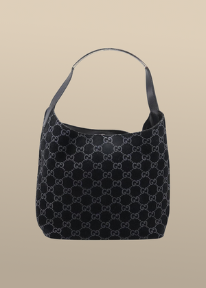 Gucci Black Monogram Shoulder Bag