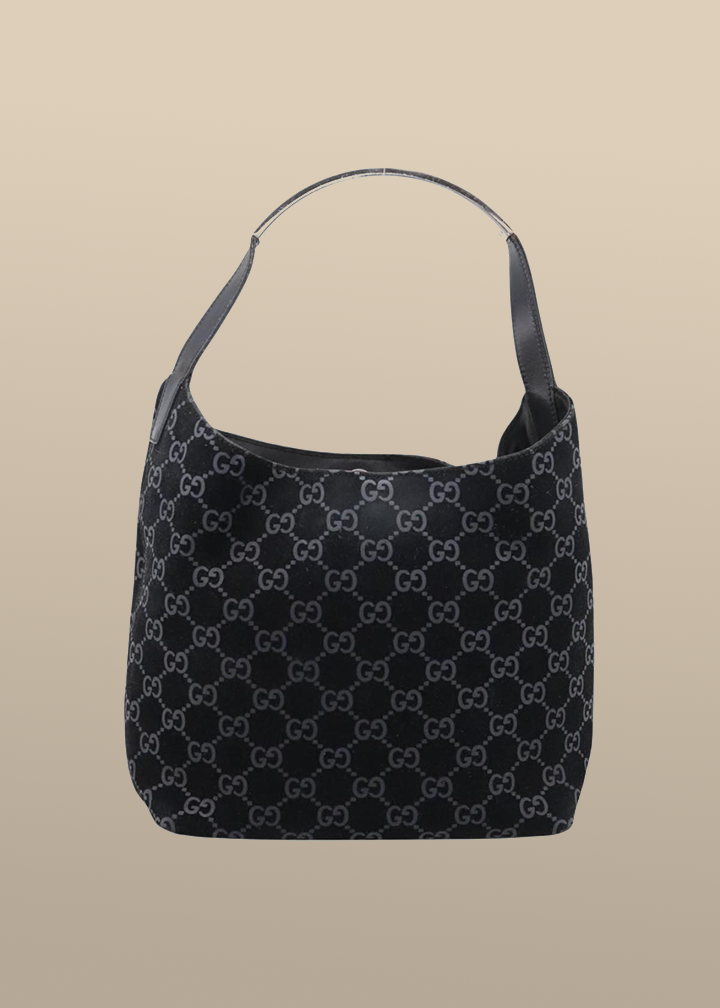 Gucci Black Monogram Shoulder Bag