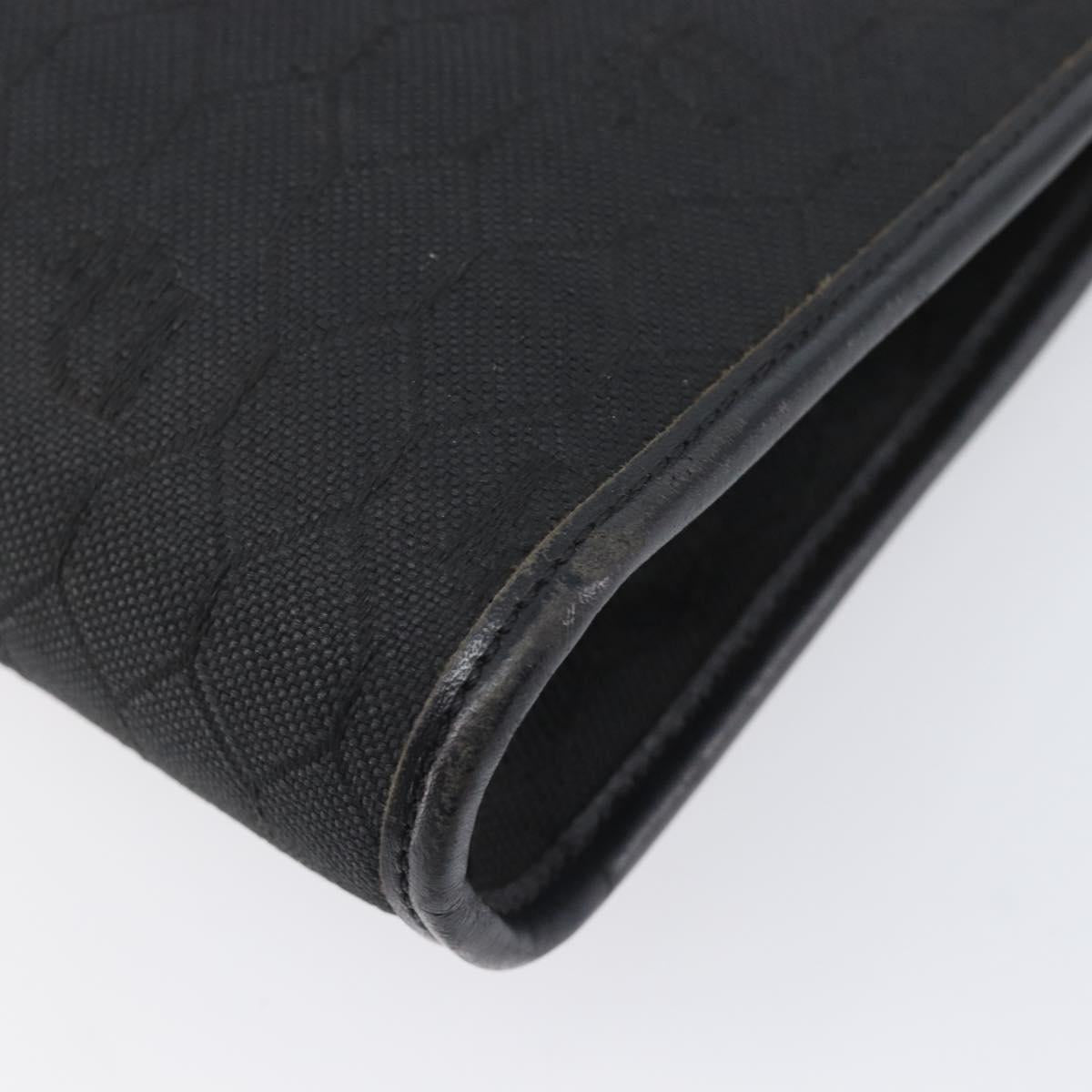 Dior Black Canvas Honeycomb Snap Clutch
