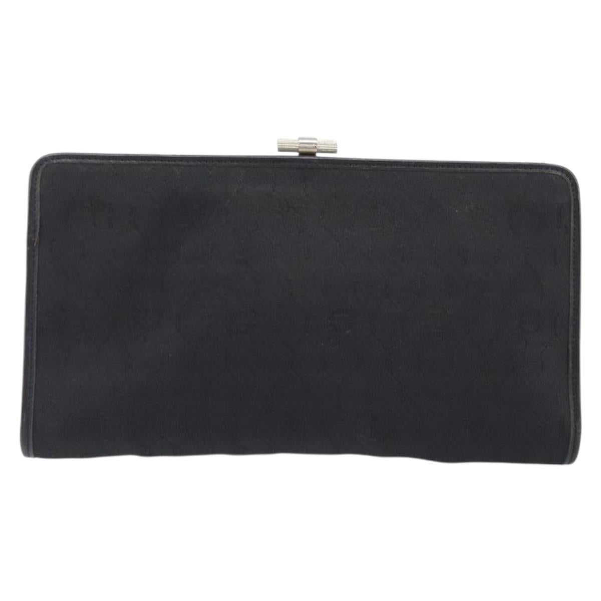Dior Black Canvas Honeycomb Snap Clutch