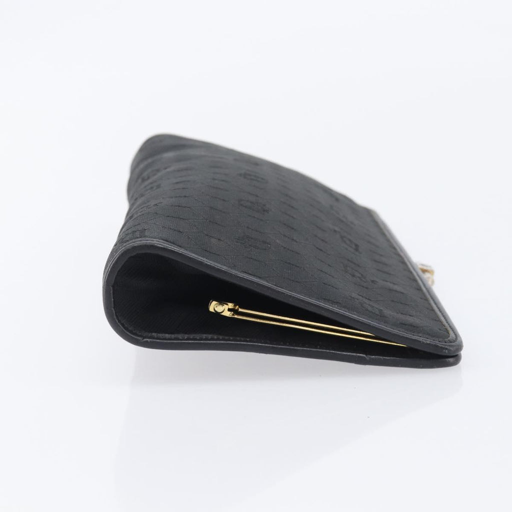 Dior Black Canvas Honeycomb Snap Clutch