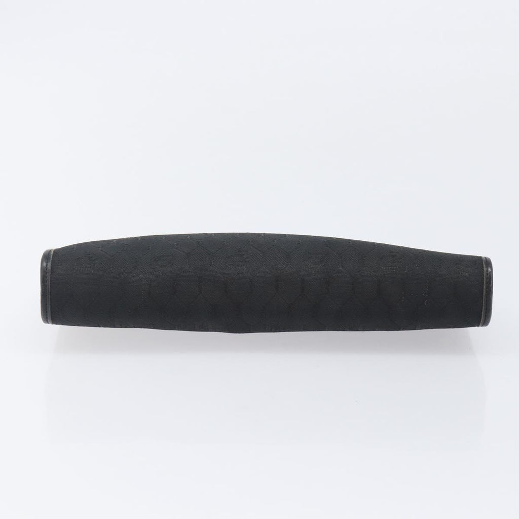 Dior Black Canvas Honeycomb Snap Clutch