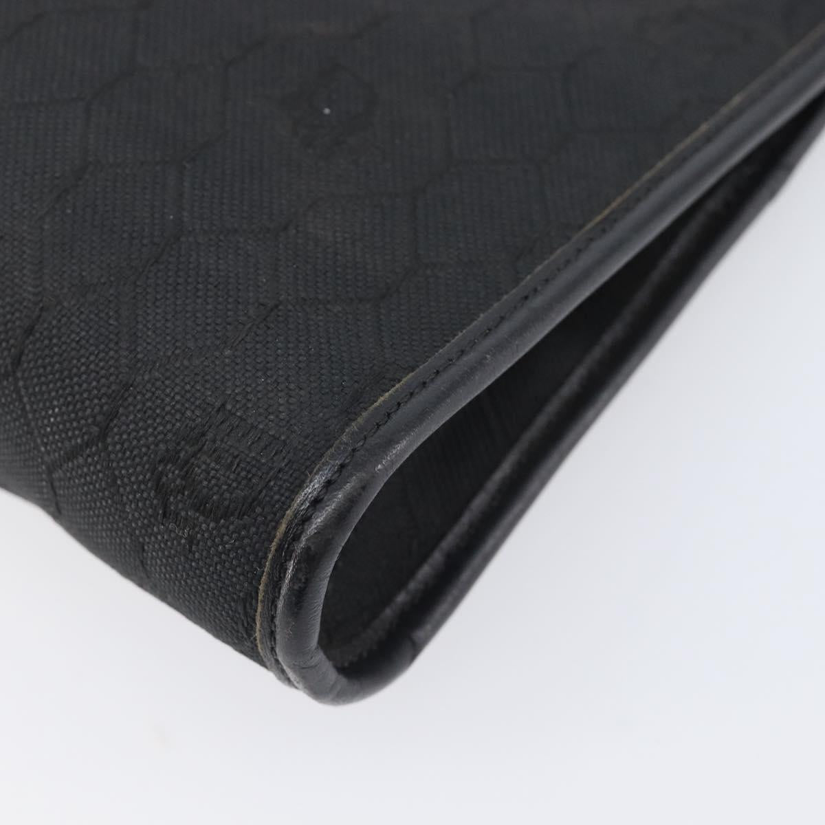 Dior Black Canvas Honeycomb Snap Clutch