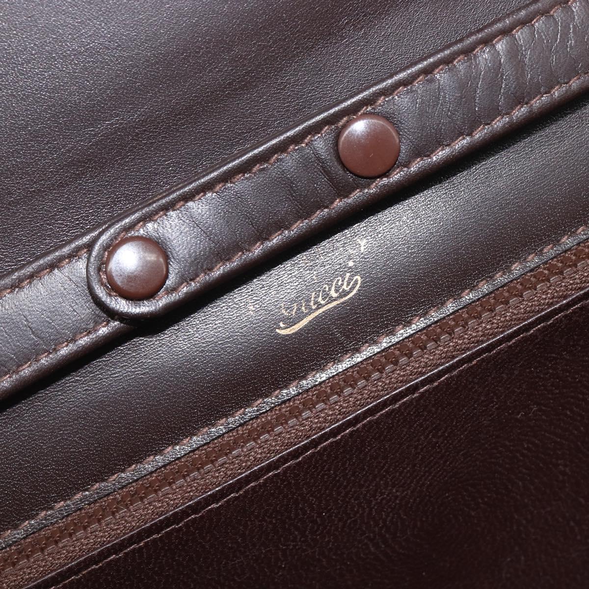 Gucci Brown Suede Leather Trimmed Crossbody