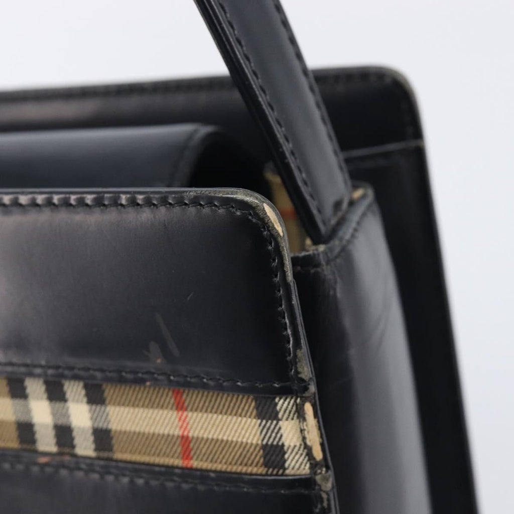 Burberry Nova Check Detail Leather Shoulder Bag