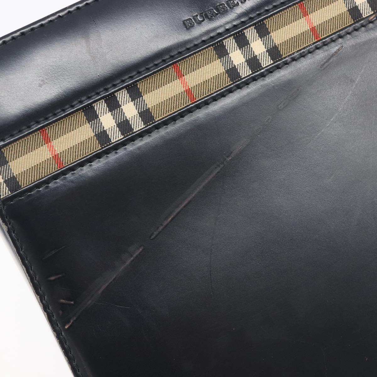 Burberry Nova Check Detail Leather Shoulder Bag