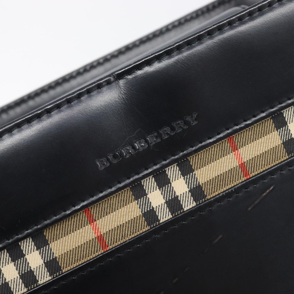 Burberry Nova Check Detail Leather Shoulder Bag