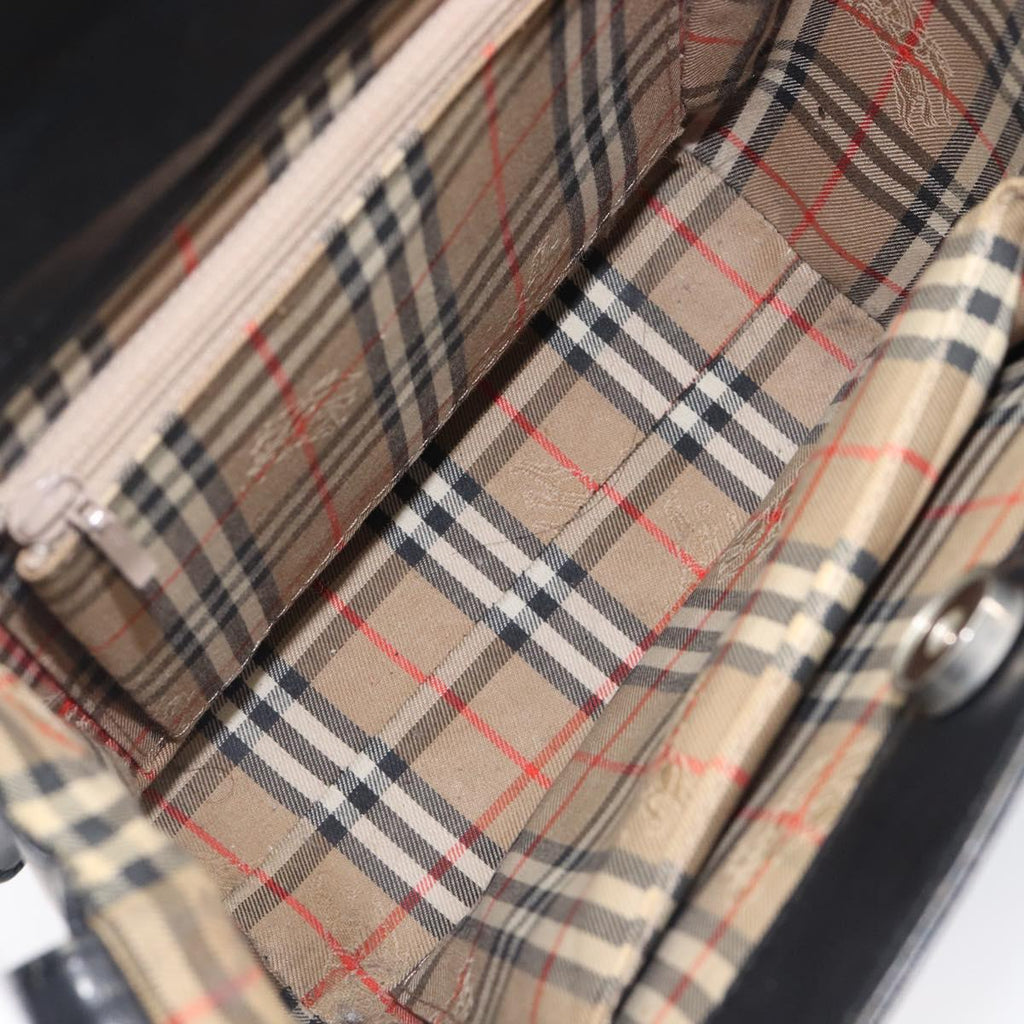 Burberry Nova Check Detail Leather Shoulder Bag