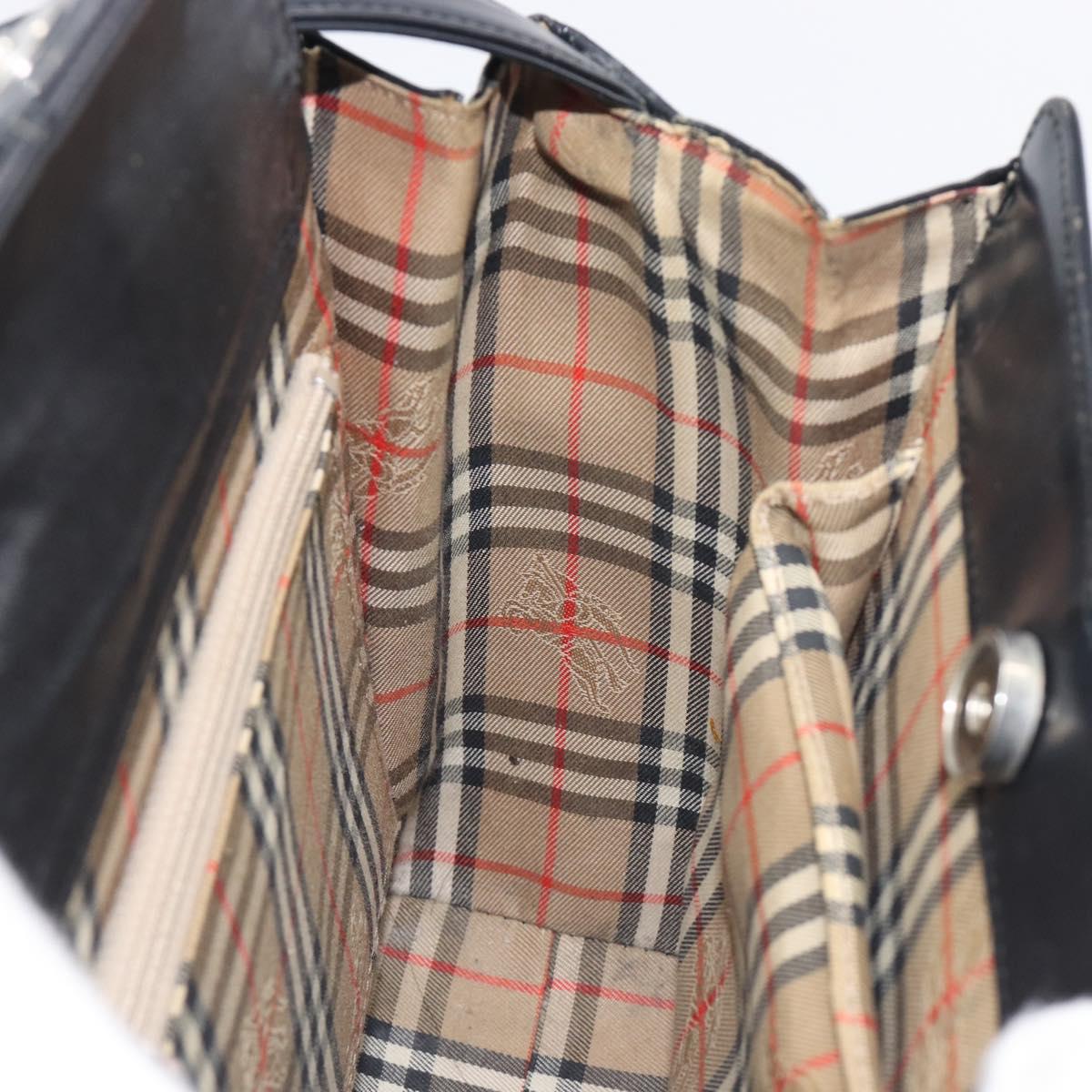 Burberry Nova Check Detail Leather Shoulder Bag