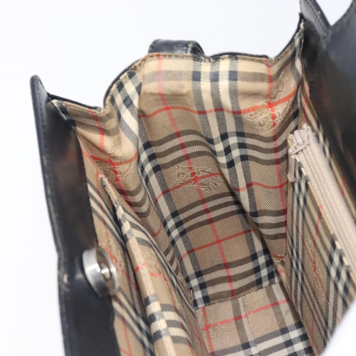 Burberry Nova Check Detail Leather Shoulder Bag