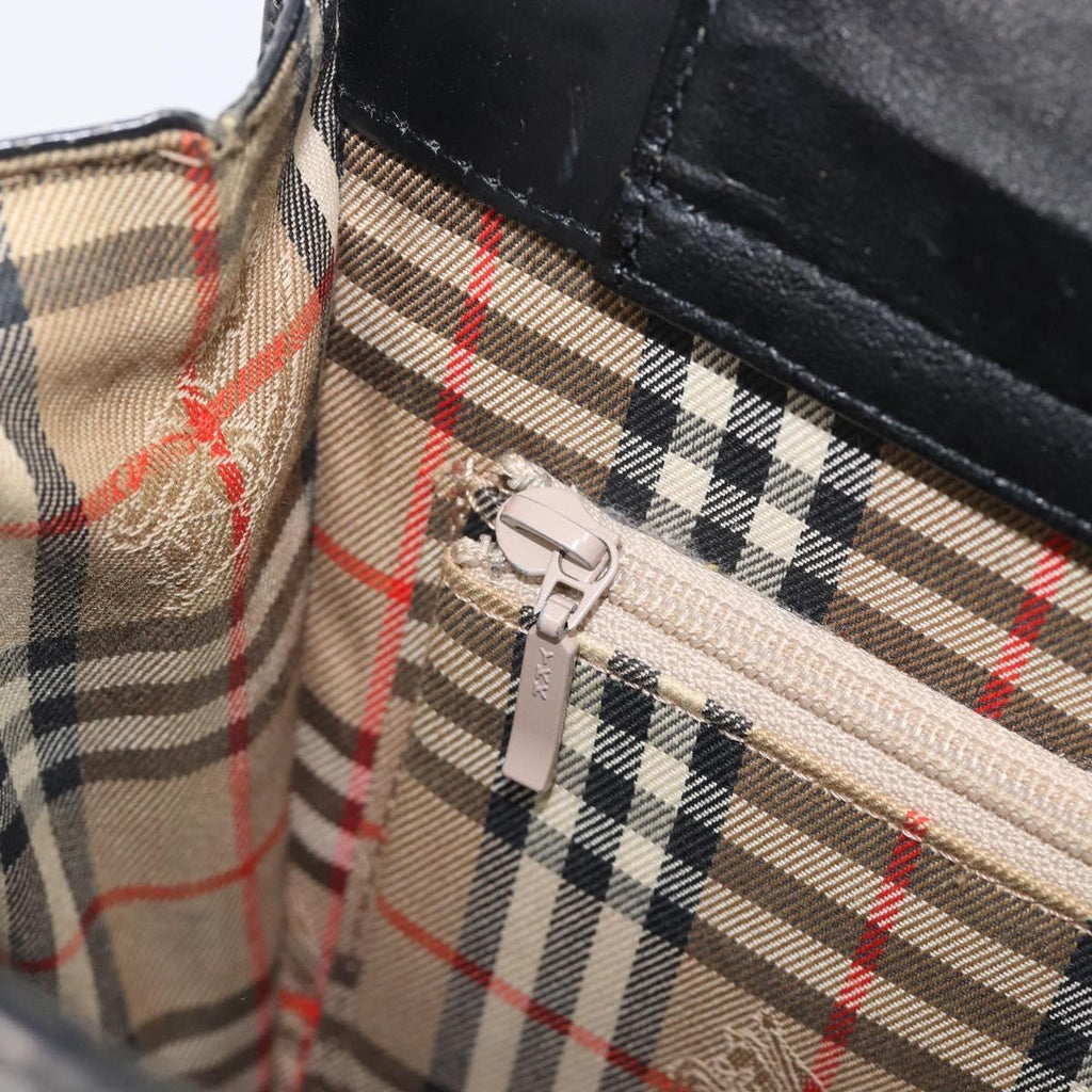 Burberry Nova Check Detail Leather Shoulder Bag