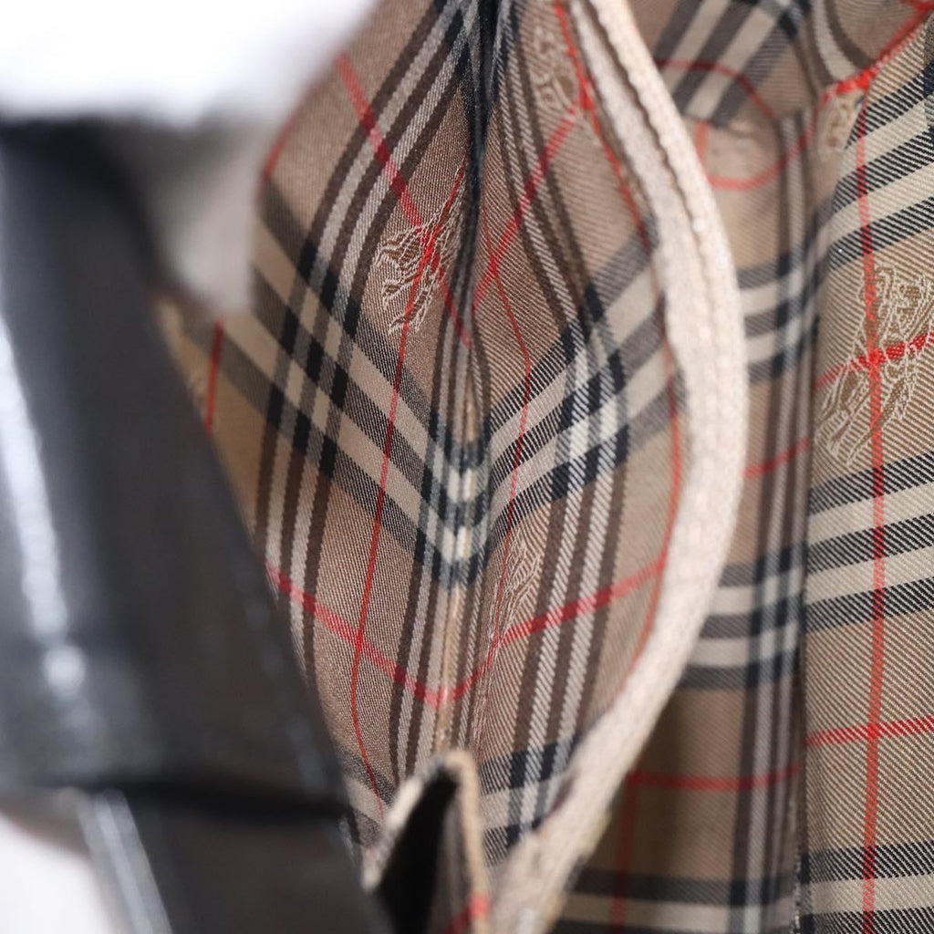 Burberry Nova Check Detail Leather Shoulder Bag
