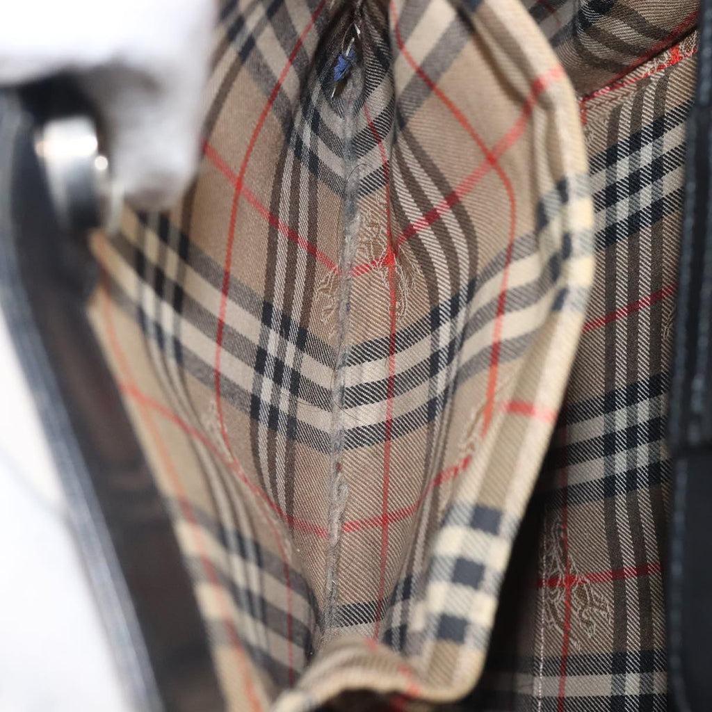 Burberry Nova Check Detail Leather Shoulder Bag