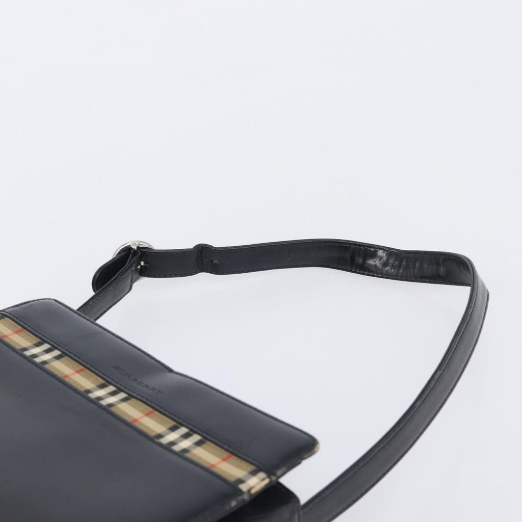 Burberry Nova Check Detail Leather Shoulder Bag