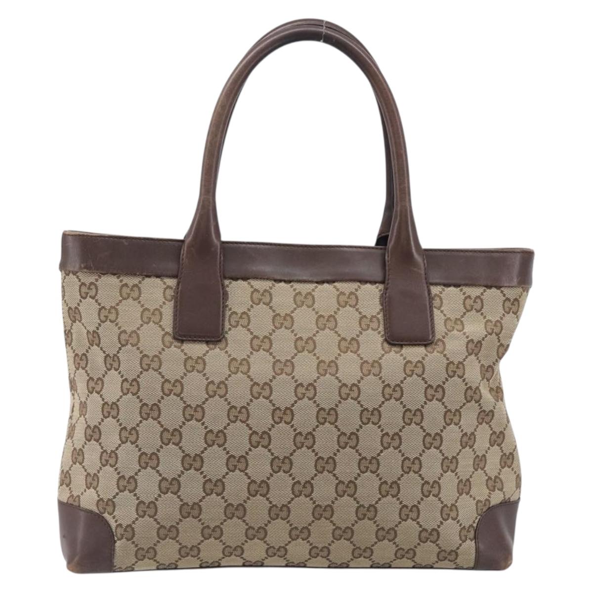 Gucci Monogram Canvas and Leather Tote