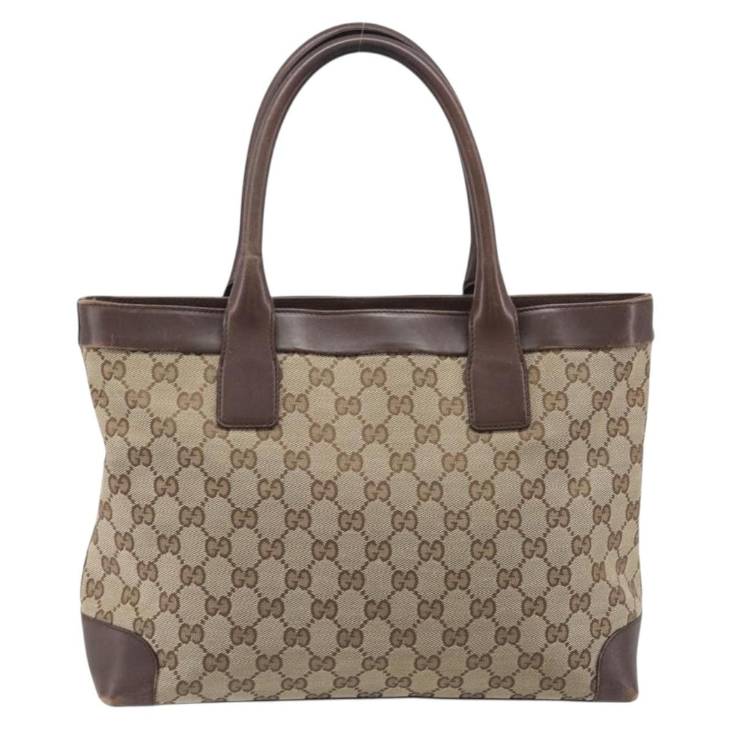 Gucci Monogram Canvas and Leather Tote