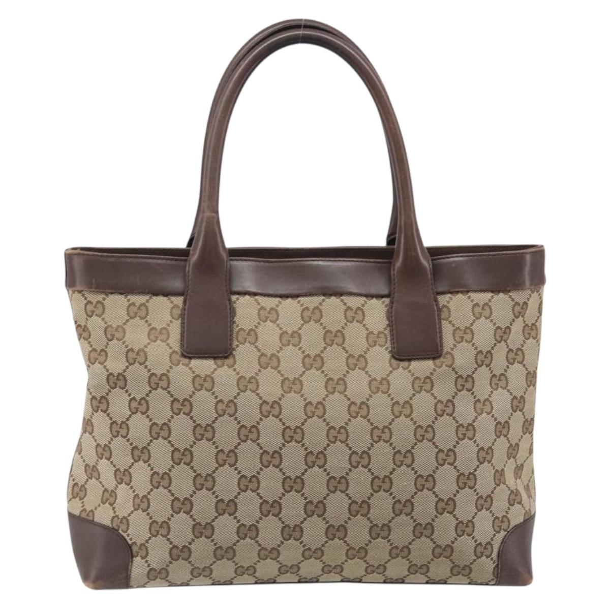 Gucci Monogram Canvas and Leather Tote