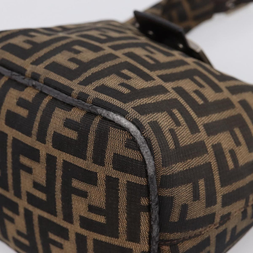 Fendi Brown Zucca Rounded Baguette