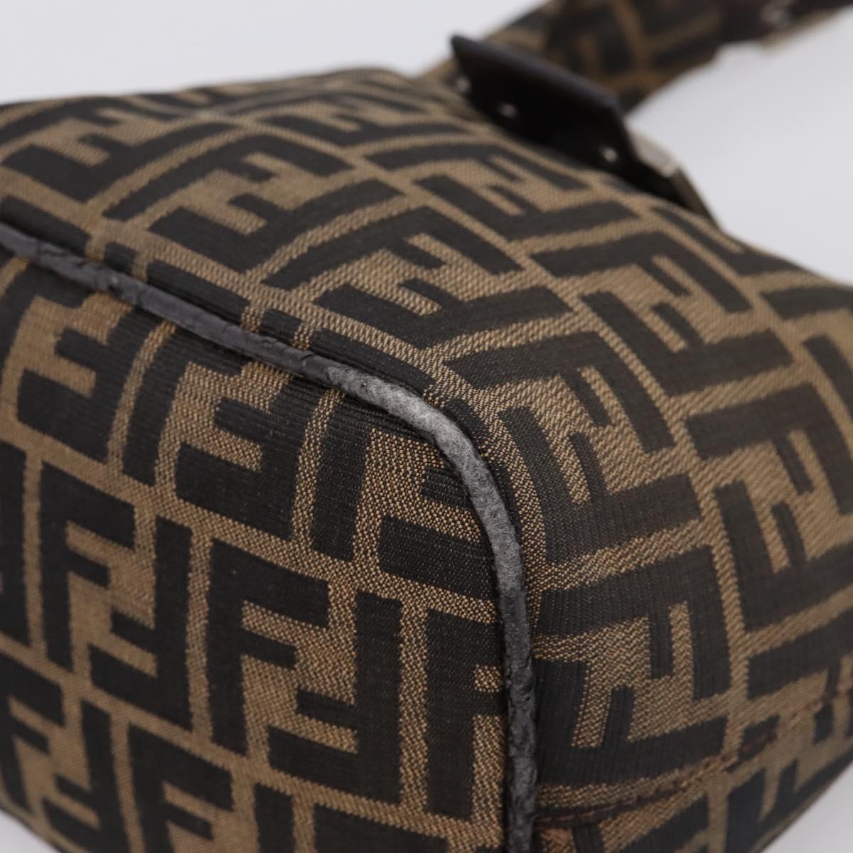 Fendi Brown Zucca Rounded Baguette