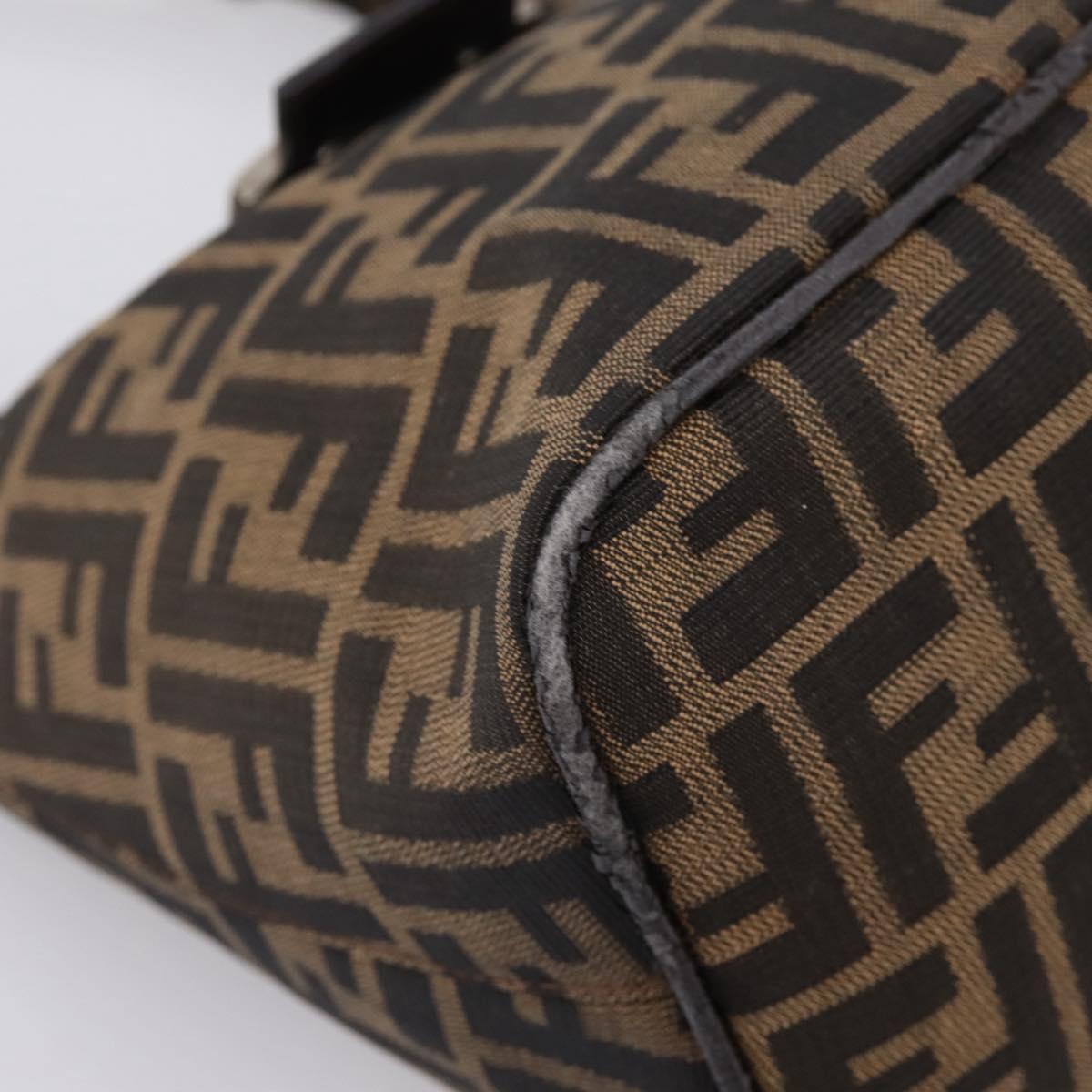 Fendi Brown Zucca Rounded Baguette