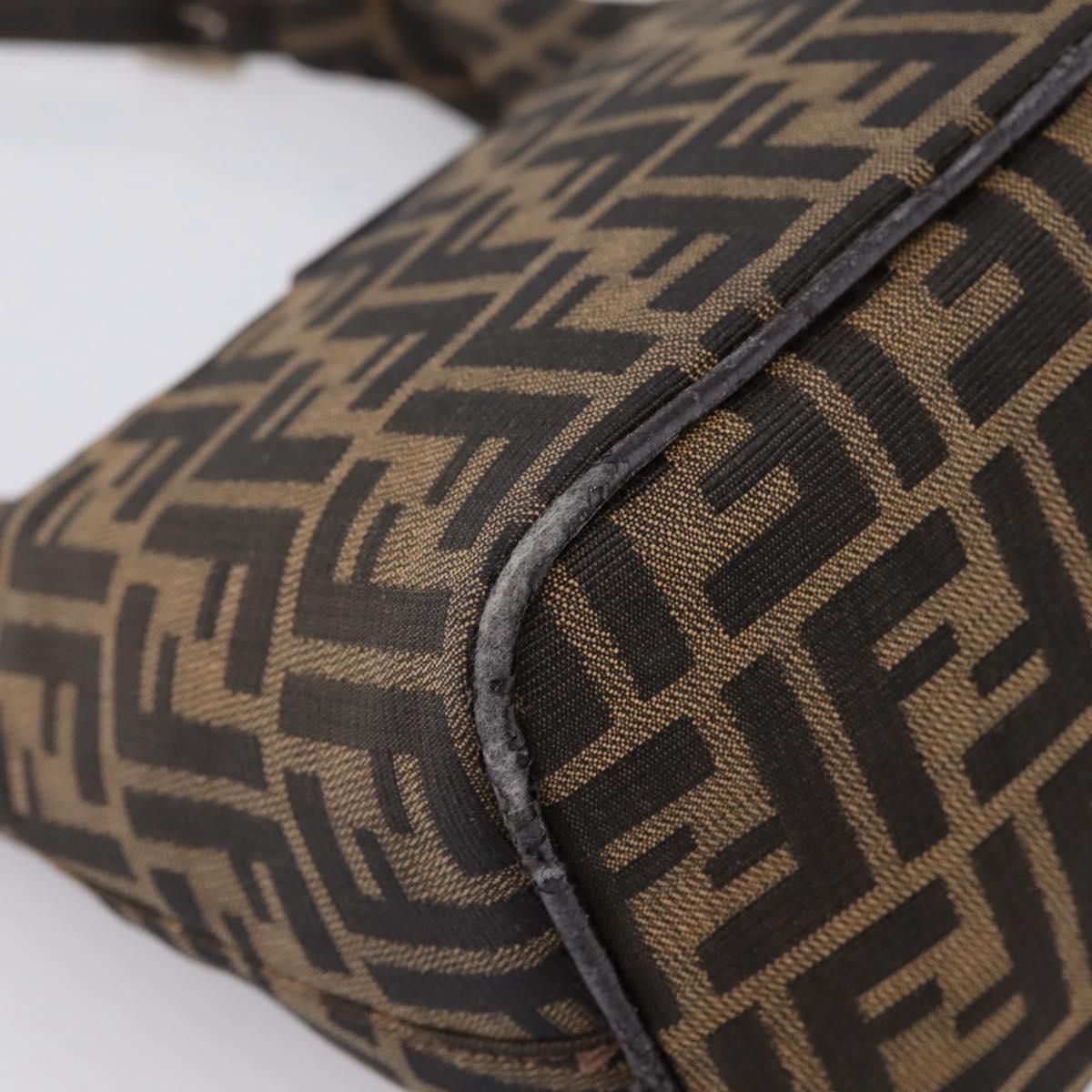 Fendi Brown Zucca Rounded Baguette
