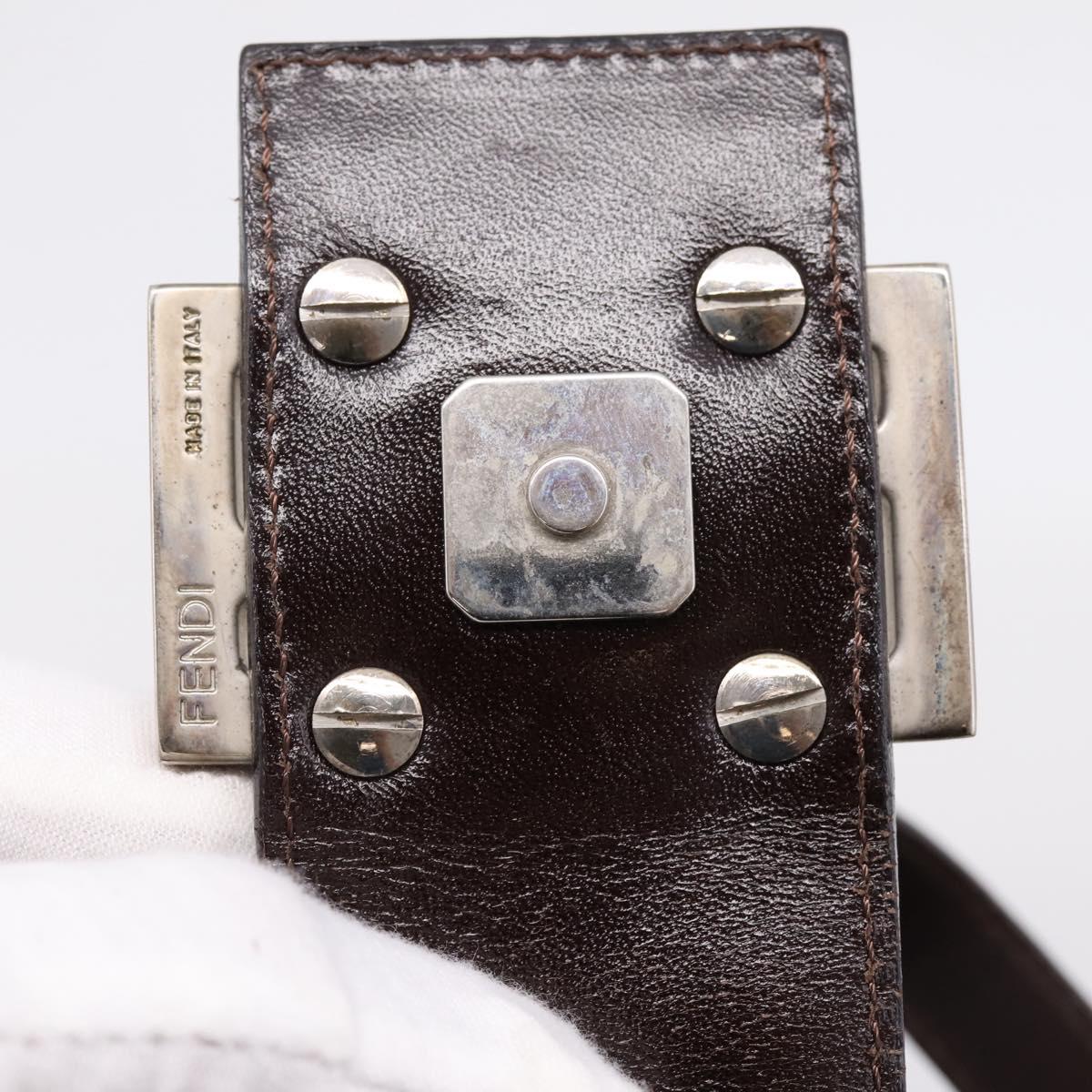 Fendi Brown Zucca Rounded Baguette